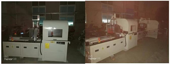 鋁型材切割機DS-A800用于汽車坐墊支架切割，精度15個絲，粗糙度2A